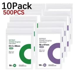 500-50PCS Premium Clear Plastic Card Sleeves Sturdy Transparent Card Holder Korea Kpop Idol Photcard Holographic Protector Film