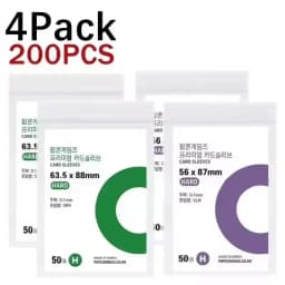 500-50PCS Premium Clear Plastic Card Sleeves Sturdy Transparent Card Holder Korea Kpop Idol Photcard Holographic Protector Film