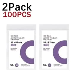 500-50PCS Premium Clear Plastic Card Sleeves Sturdy Transparent Card Holder Korea Kpop Idol Photcard Holographic Protector Film