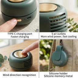 Mini Clip Fan Hanging Waist Neck Fan Girl Electric Air Cooling Fan USB Leafless Fan for Outdoor Camping Fishing Car Accessorie