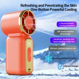 Super Mini Rechargeable Handheld Fan Powerful Wind Ultra-Quiet Fan Digital Display Portable Small Fan