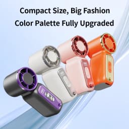 Super Mini Rechargeable Handheld Fan Powerful Wind Ultra-Quiet Fan Digital Display Portable Small Fan