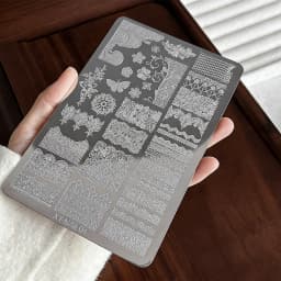 1 Sheet Elegant Lace Nail Art Stamping Plate Vintage Floral & Butterfly Pattern Nail Stencil Reusable Steel Nail Stamp Template#