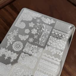 1 Sheet Elegant Lace Nail Art Stamping Plate Vintage Floral & Butterfly Pattern Nail Stencil Reusable Steel Nail Stamp Template#