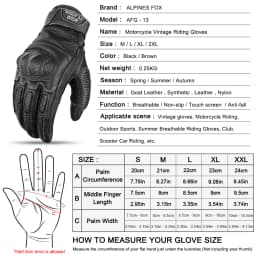 Vintage Motorcycle Gloves Genuine Leather Motorbike Road Racing Glove Retro Men Protective Gears CE Approved Touch Screen