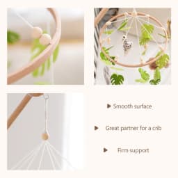 Baby Crib Mobile Rattle Toy For 0-12 Months Cartoon Felt Forest Animal Bed Bell Hanging Wooden Bracket Mobile Newbaby Rattle Toy