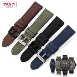 Nylon Watchband for I-WC S-Eiko Swristband Canvas Durable Sport Watch Strap Comfortable Leather Bottom 16mm 18mm 20mm 22mm 24mm