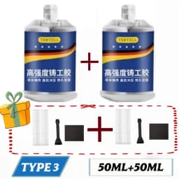 Metal Repair Paste 2 In1 Industrial AB Caster Glue Heat Resistant Sealant Cold Weld Strong Defect Repair Agent Glue