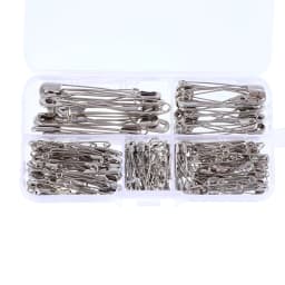 Silver Safety Pins Kit With Storage Box for Clothes Sewing And Jewelry Making DIY Handmade Craft Accessories Tools Set