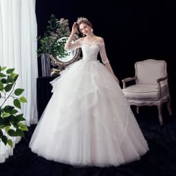 Vestido De Noiva 2021 New Gryffon Half Sleeve Boat Neck Wedding Ball Gown Luxury Lace Sequins Wedding Dresse Robe De Mariee