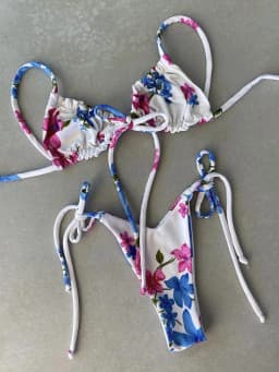 RUOTONGSEPT Low Waist Bikinis 2023 Triangle Swimwear Female Swimsuit Women Print Bikini set two-Piece Suit Push Up Bathing Suit