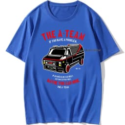 THE New A-TEAM T-SHIRT Mens Van Funny 80's TV Program Show Cotton Mr-T Unisex Oversized 100% Cotton Top