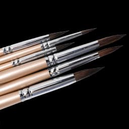 Watercolor brush black marten animal hair 6 pcs round pointed watercolor painting brush set adult beginner student hand-painted