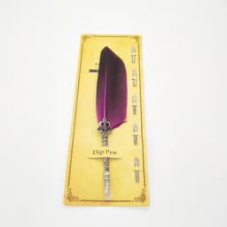 1 Set English Calligraphy Feather Dip Pen Writing Stationery Set Gift Box with 5 Nib Wedding Gift Quill Pen Fountain Pen