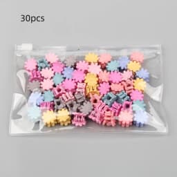 30Pcs/Bag Mini Cute Hair Claws Clips For Girls Baby Colorful Hairpin Cartoon Rabbit Flower Crown Star Hair Clips Children Clamp
