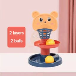 Baby Toys Rolling Ball Pile Tower Finger Skill Training Rotating Stacking Track Early Educational Toy For Infant 13 24 Months