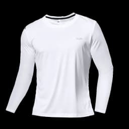 Men's Ice Silk Long Sleeve T-Shirt Quick Dry Breathable Lightweight Cooling Gym Running Fitness Outdoor Casual Sports Top