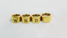 Free Engrave New Silver/Gold/Black/Blue Square Big Width Signet Rings For Men Ring Titanium Steel Jewelry