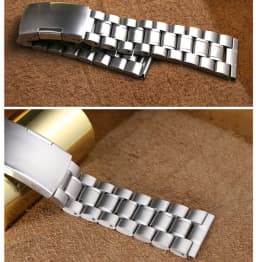 12 14 16 18 19 20 21 22 24mm High Quality Solid Stainless Steel Curved End Watch Strap Wrist Band Bracelet Accessories With Tool