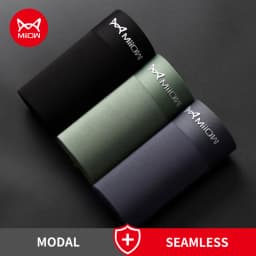 MiiOW 3Pcs Men Underwear Boxer Shorts Modal Seamless Comfort Underpants Man Boxershorts Plus Size Male Panties 5XL 2022 New