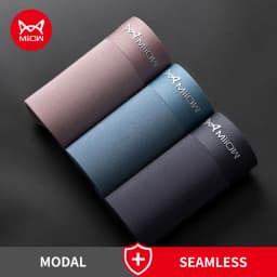 MiiOW 3Pcs Men Underwear Boxer Shorts Modal Seamless Comfort Underpants Man Boxershorts Plus Size Male Panties 5XL 2022 New
