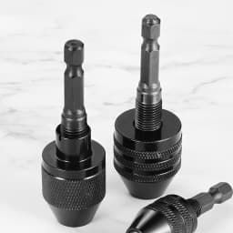 Keyless Drill Chuck, 1/4, 1/8, 1/16 Inch Hex and Round Shanks Small Drill Chuck Change Adapter