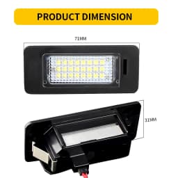 2PCS Car No Error Canbus Led License Number Plate Lights Bulb For Audi A1 A4 B8 A5 S5 A6 S6 A7 Q5 TT TTS 2D For VW 6000K White