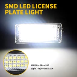 2PCS Car No Error Canbus Led License Number Plate Lights Bulb For Audi A1 A4 B8 A5 S5 A6 S6 A7 Q5 TT TTS 2D For VW 6000K White