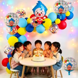 98pcs/Set Cartoon Clown Arch Garland Kit Foil Number Balloons Latex Air Globos Baby Shower Birthday Party Decorations Supplies