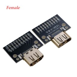1pcs Compatible-HDMI Male and Female Test Board 19Pin 19P Male Plug Connector with PCB Test Board Solder Type A