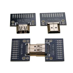 1pcs Compatible-HDMI Male and Female Test Board 19Pin 19P Male Plug Connector with PCB Test Board Solder Type A
