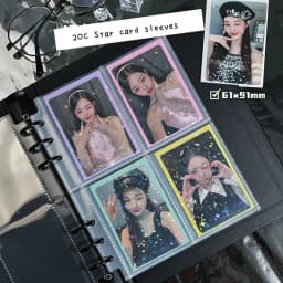 Sharkbang 50pcs/Lot Holo Card Sleeves 61x91mm 20C Star Series PP Kpop Holders For Postcards Films Game Cards Photocard Protector
