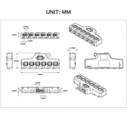 Low Voltage Quick Connect Wire Splitter for LED Strip Lighting (2 IN 12 OUT) - Distribution Block