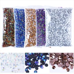 1000-10000pcs Jelly Color AB Color 2mm,3mm,4mm,5mm,6mm, Facets FlatBack Resin Rhinestone Nail Art Garment Decoration Stones