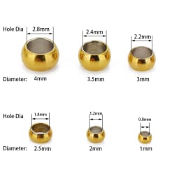 100pcs/lot Stainless Steel End Stopper Spacer Beads Crimp End Positioning Ball Beads For Diy Jewelry Making Accessories