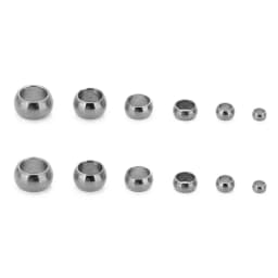 100pcs/lot Stainless Steel End Stopper Spacer Beads Crimp End Positioning Ball Beads For Diy Jewelry Making Accessories