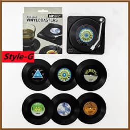 New 6/4/2PCS Retro Vinyl Record Cup Coaster Anti-slip Coffee Coasters Heat Resistant Music Drink Mug Mat Table Placemat Decor
