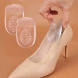 Silicone Gel Heel Cups - Shoe Inserts for Plantar Ache, Sore Heel Pain, - Pad and Shock Absorbing Support for Women (1 Pairs)