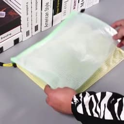 Mesh Zipper Storage Bag Document Bag Waterproof File Pouch Folders School Office Supplies Cosmetic Makeup Bags A3/A4/A5/A6