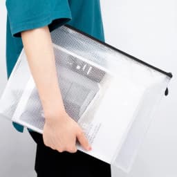 Mesh Zipper Storage Bag Document Bag Waterproof File Pouch Folders School Office Supplies Cosmetic Makeup Bags A3/A4/A5/A6
