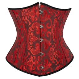 Underbust Corset Plus Size Gothic Corset Cincher Medieval Corsets for Women Jacquard Vintage Waist Corset Top Black White Purple