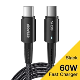 Essager PD100W 60W Type C C to C Cable Fast Charge Mobile Cell Phone Charging Cord Wire For Xiaomi Samsung Huawei Macbook iPad