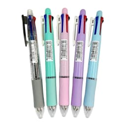 5 In 1 Multicolor Ballpoint Pens Creative 4 Color Ball Pen Refill and Pencil Lead Multifunction Pen Office School Writing Supply