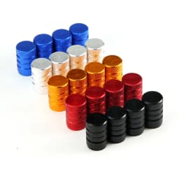 AQTQAQ Aluminum Alloy Car Wheel Tire Valve Caps Tyre Rim Stem Covers Airdust Waterproof for Automobiles Motorcycles Trucks Bikes