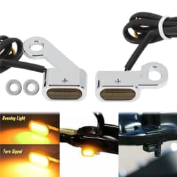 2xMotorcycle LED Turn Signal Indicators Amber Running Lights Mini Lamp For Harley Sportster XL 48 72 1200 883 04-23 Nightster