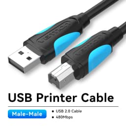 Vention USB Printer Cable USB 3.0 2.0 Type A Male to B Male Cable for Canon Epson HP ZJiang Label Printer DAC USB Printer