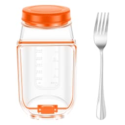 Salad Pod Leakproof Plastic Salad Box With Side-opening Cover Layering Salad Pod Portable Breakfast Fruit Storage Box for Picnic