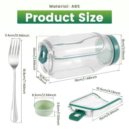 Salad Pod Leakproof Plastic Salad Box With Side-opening Cover Layering Salad Pod Portable Breakfast Fruit Storage Box for Picnic