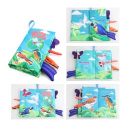 Baby Early Learning Toy Tail Cloth Book Puzzle Parent-child Interactive Sound Paper Infants Activity Toys for Babies