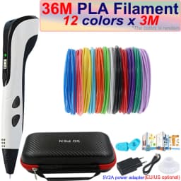New Children's 3D Pen 3D Printing Pen with LCD Screen 200M PLA and Power Adapter Travel Case Christmas Birthday Gift for Kids